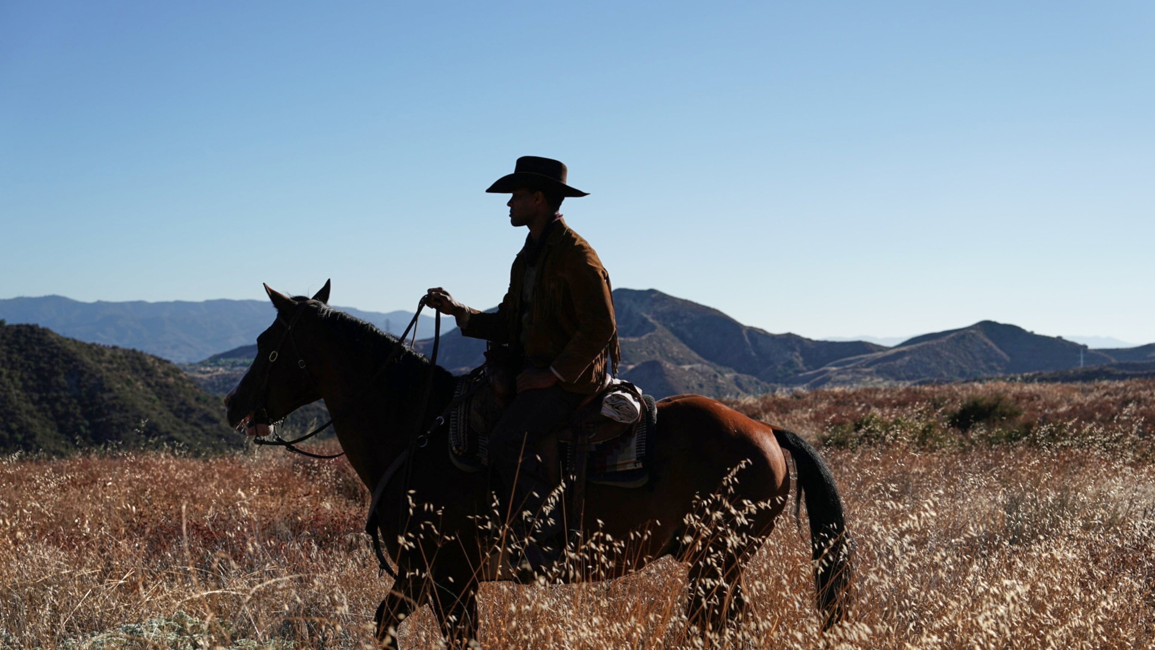 This image released by Peacock shows a scene from the documentary "High Horse: The Black Cowboy." (Troy Harvey/Peacock via AP)