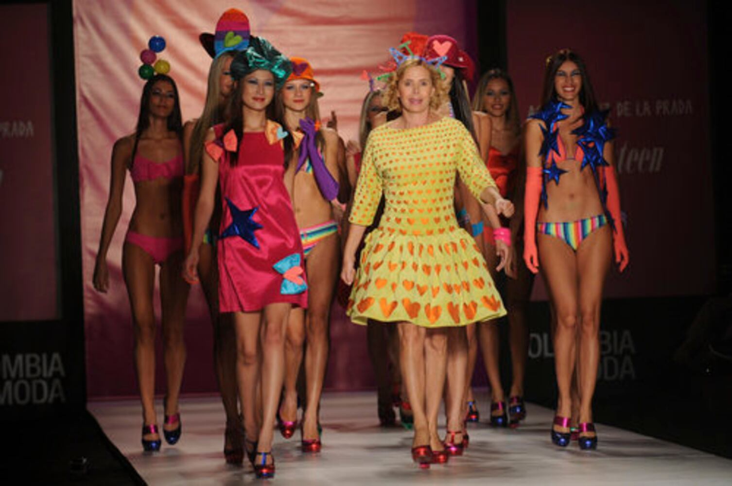 Models walk the runway for the Colombia Moda fashion show