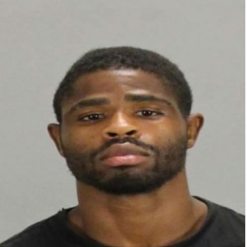 Tariq Denzell Williams (left) is accused of abducting his 2-month-old boy, Roman Williams, in Clayton County and was last seen traveling in a Volkswagen Passat, police said. (Clayton County Police Department)