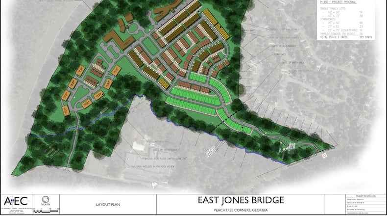 The 115-acre former Fiserv property on East Jones Bridge Road in Peachtree Corners has been sold to The Providence Group of Georgia with plans to develop a 55 and older community. (Courtesy City of Peachtree Corners)