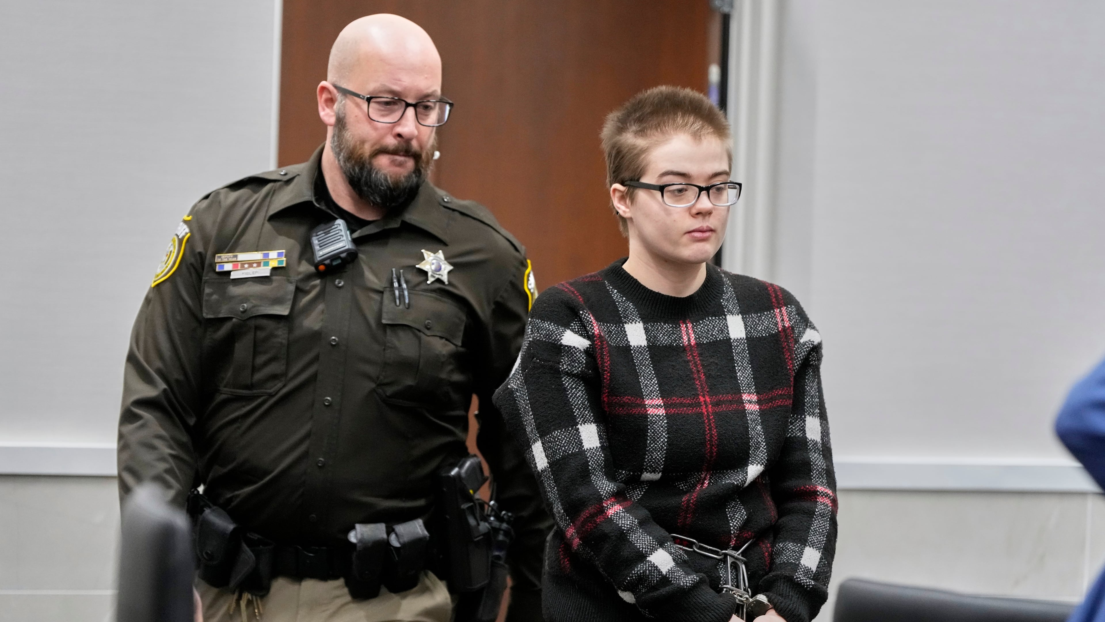 FILE - Morgan Geyser appears in a Waukesha County courtroom Jan. 9, 2025, in Waukesha, Wis. (AP Photo/Morry Gash, File)