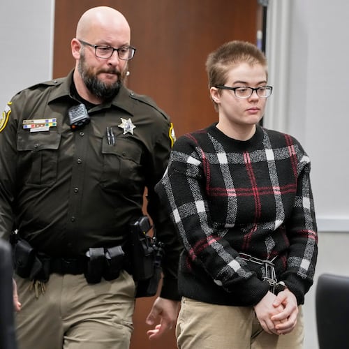 FILE - Morgan Geyser appears in a Waukesha County courtroom Jan. 9, 2025, in Waukesha, Wis. (AP Photo/Morry Gash, File)