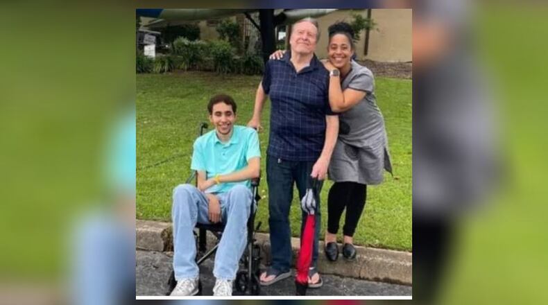 Jason Tyler (left) and his father, Randy, died in a Christmas morning fire in DeKalb County. At right is Jason's sister, Sonia Tyler.