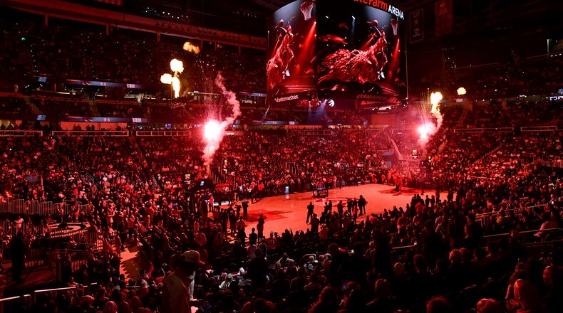 The Hawks host the Lakers on Saturday and will be without several veterans, requiring the many young players on the roster to step up. (Hyosub Shin/AJC)