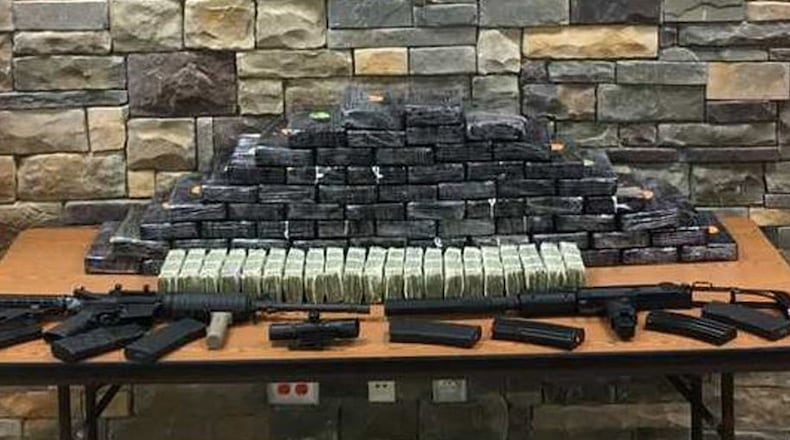 Some of the items seized in the Hall County drug bust. (Credit: Hall County Sheriff’s Office)