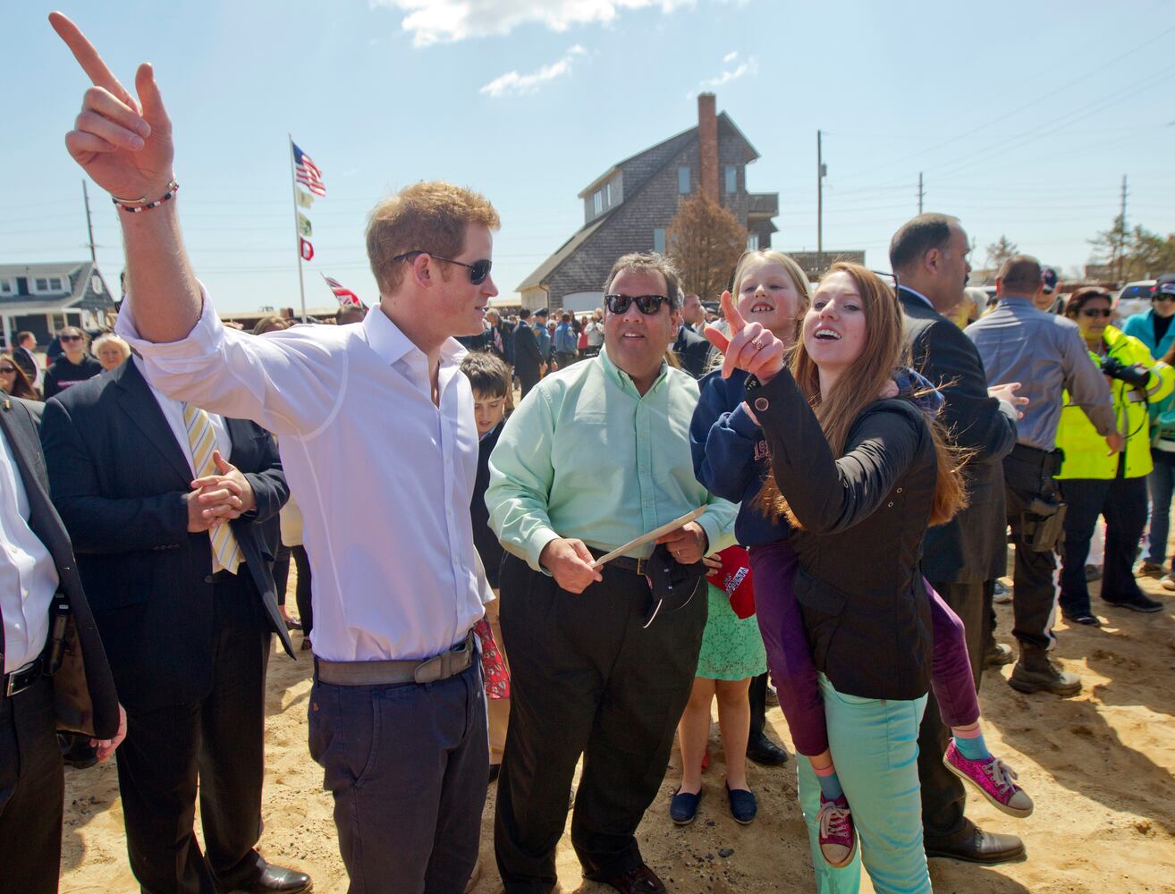 Royal visits state's storm-damaged coastline, May 14, 2013.