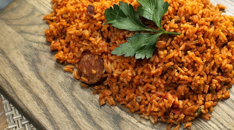 Red rice is a Carolina Lowcountry tradition and a staple at Virgil’s Gullah Kitchen and Bar in Atlanta. Contributed by Gee Smalls / Virgil’s Gullah Kitchen and Bar