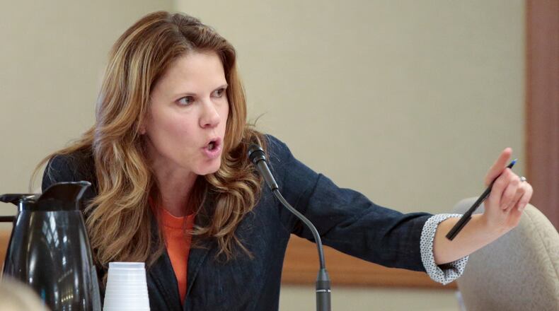 FILE - State Rep. Chris Taylor, D-Madison, speaks during debate in a meeting of the Joint Finance Committee at the State Capitol in Madison, Wis., May 29, 2015. (Michael P. King/Wisconsin State Journal via AP, File)