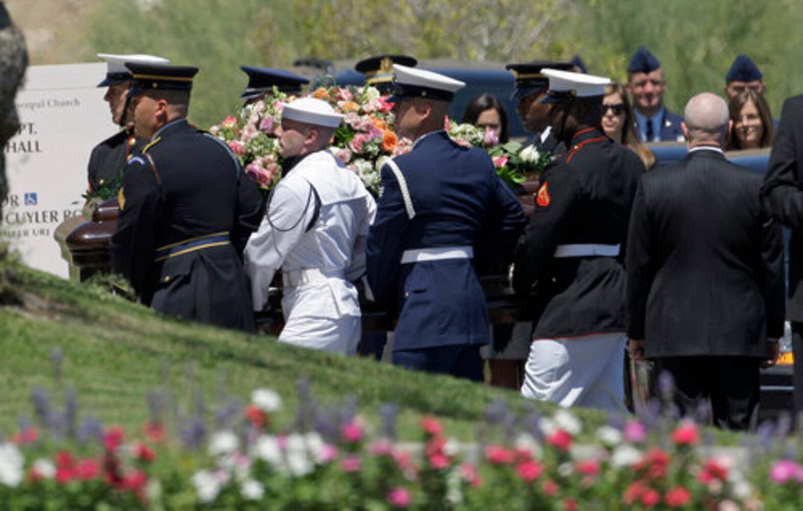 Family, dignitaries gather for Betty Ford's funeral