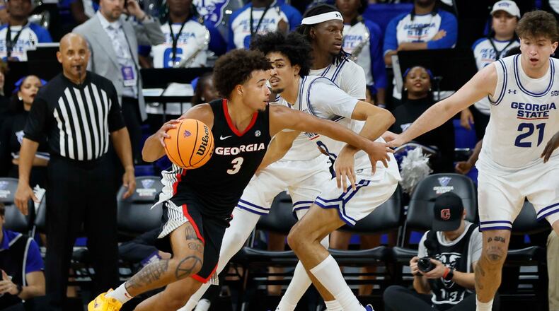 Georgia Bulldogs wants to use its depth to play a higher-tempo offense this season. The Bulldogs' season begins on Nov. 3 when they host Bellarmine. (Miguel Martinez/AJC)