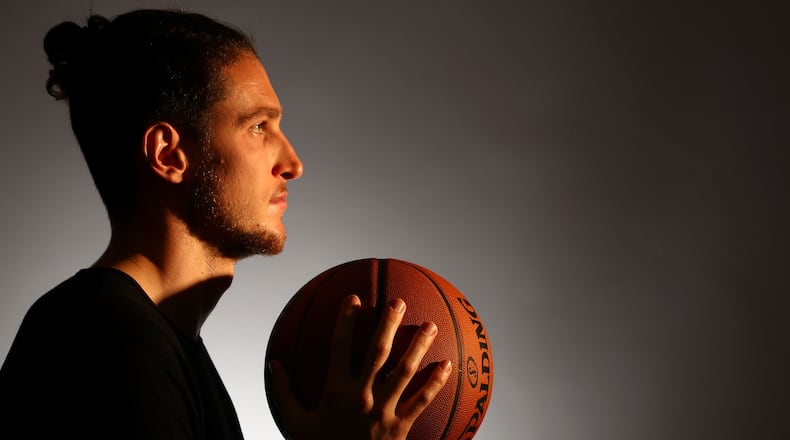 NBA player Mike Muscala poses for a portrait at NBPA Headquarters on June 23, 2017 in New York City. (Photo by Al Bello/Getty Images for the NBPA)