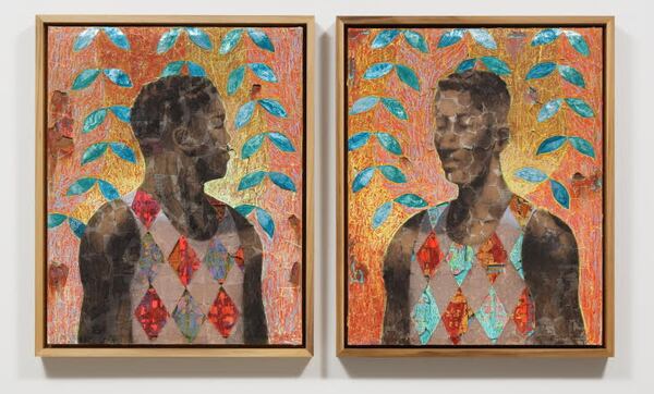 Derek Fordjour, “Couplet 75,” 2020.