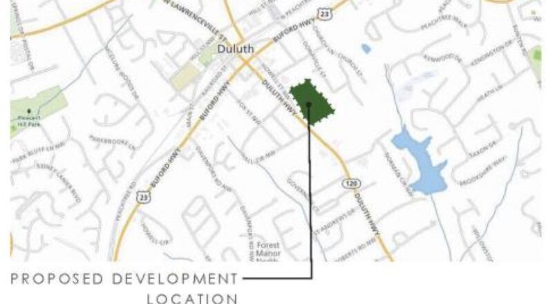 Duluth approves zoning for 55 townhomes on Duluth Highway/S.R. 120 near Howell Street. Courtesy City of Duluth