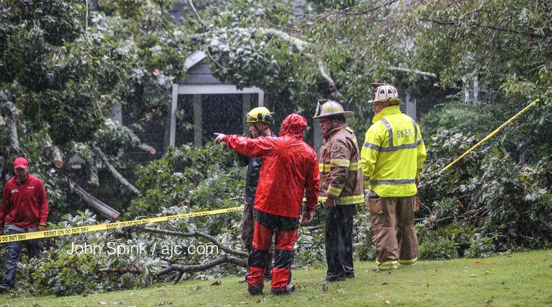 Elsewhere in metro Atlanta, two people were killed by falling trees. Cobb County seems to have been spared the worst.