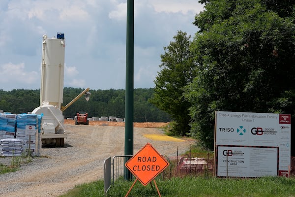 Construction continues at the TRISO-X energy fuel fabrication facility Friday, June 27, 2025, in Oak Ridge, Tenn. (AP Photo/George Walker IV)