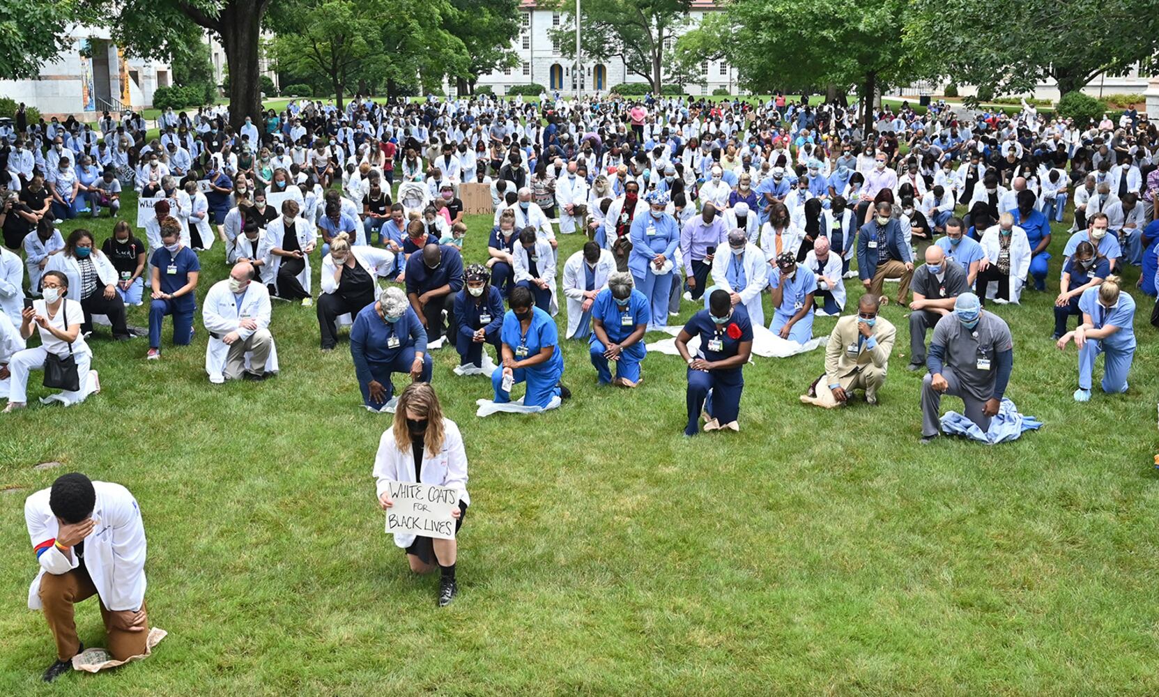 Photos: White Coats for Black Lives demonstration at Emory