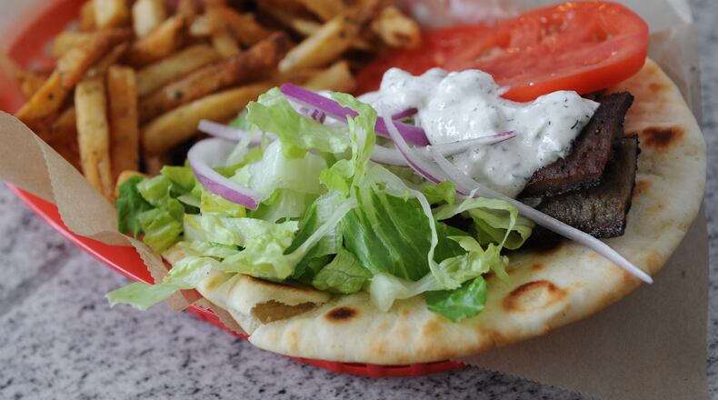 Classic Gyro Wrap at Kafenio in College Park. / AJC file photo