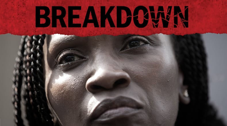 Ahmaud Arbery's mother, Wanda Cooper-Jones, speaks to "Breakdown" about her son's killing one year ago. The podcast's latest episode looks at who Arbery was, and explores a 2017 incident Arbery had with law enforcement. (AP Photo/Stephen B. Morton)