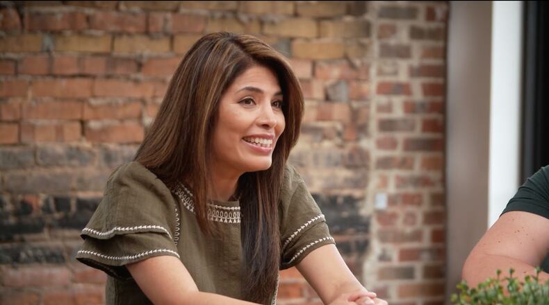 Silvia King, a Forsyth County mom who works in Gwinnett, takes part in a videoed roundtable event of mothers sharing why they chose to get the COVID-19 vaccine. (Courtesy Gwinnett County)