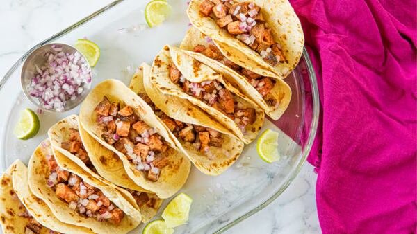 Carne asada tacos are easy to prepare when you use a taco seasoning blend. (Aaliyah Man for the AJC/Food styling by Kate Williams)