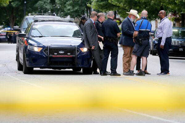 The suspect was waiting for police on a nearby Panera patio, police said.