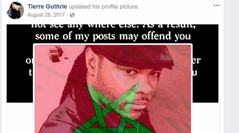 Tierre Guthrie, 39, posted on his Facebook page that his opinions may offend some people.