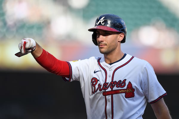 On one of the big leagues’ most popular teams, Matt Olson, shown here playing against the Pirates on Sunday, Sept. 28, 2025, is making his mark as a underrated superstar. (Daniel Varnado for the AJC)