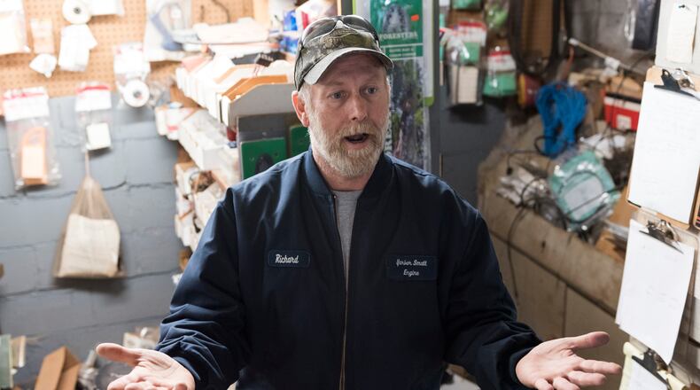 Richard Yarber, owner of Yarber Small Engines, is among the Banks County residents who voted for Donald Trump who haven't wavered a bit. (DAVID BARNES / SPECIAL)