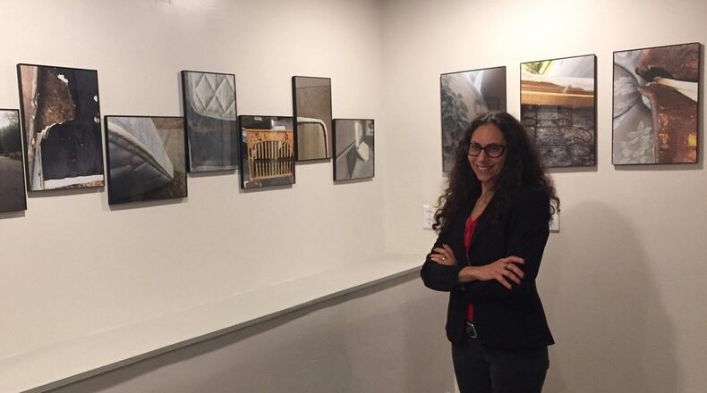 Audrey Galex at a recent showing of the Abandoned Mattress Project at Galleria Regina in Decatur’s Oakhurst neighborhood. CONTRIBUTED