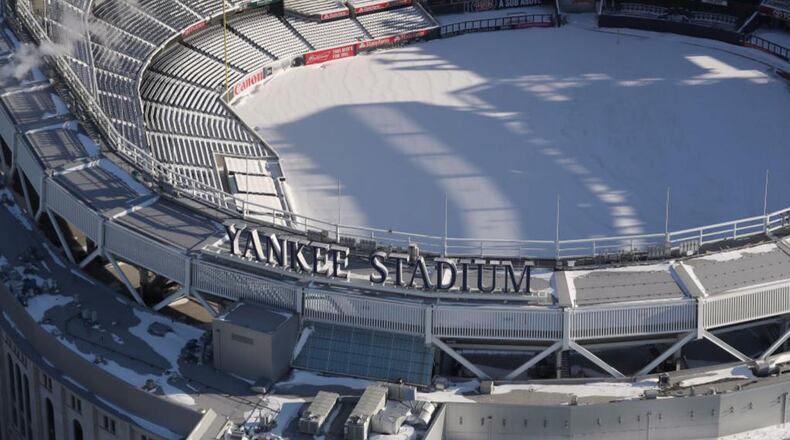 A blizzard in the New York area caused the cancellation of the Yankees' home opener against the Tampa Bay Rays.