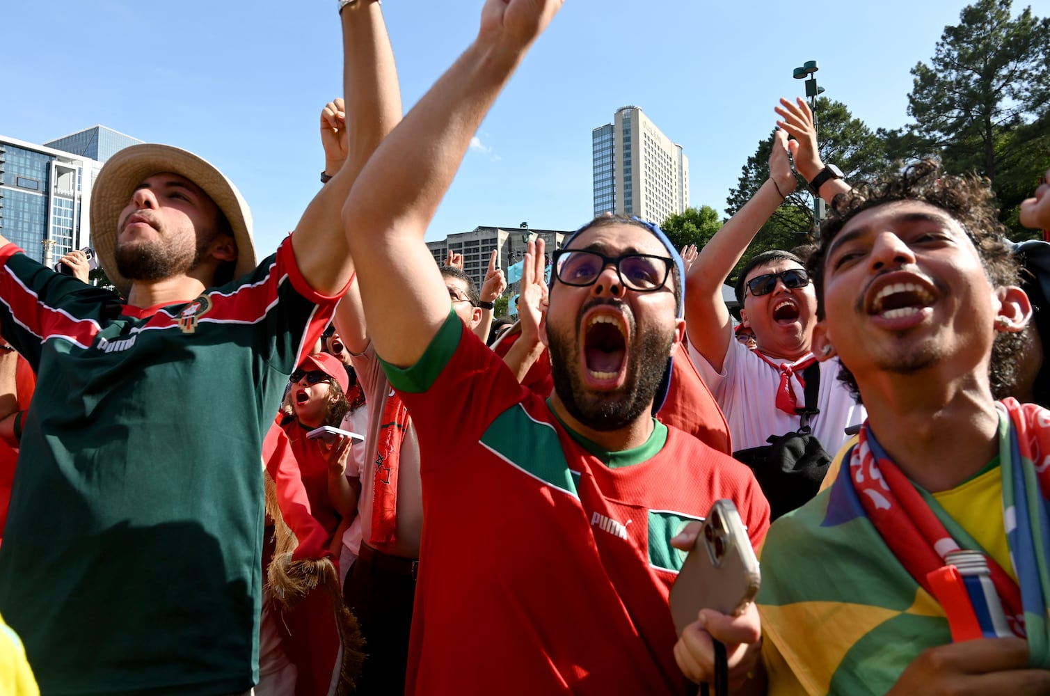 Morocco fans at FIFA Fan Fest