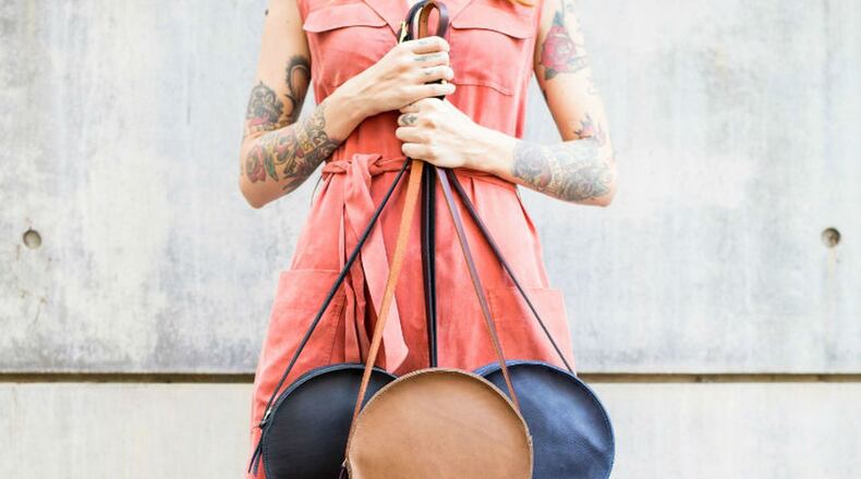 Atlanta-based Neva Opet makes leather bags of all shapes and sizes. CONTRIBUTED BY BETSY MCPHERSON AND NEVA OPET