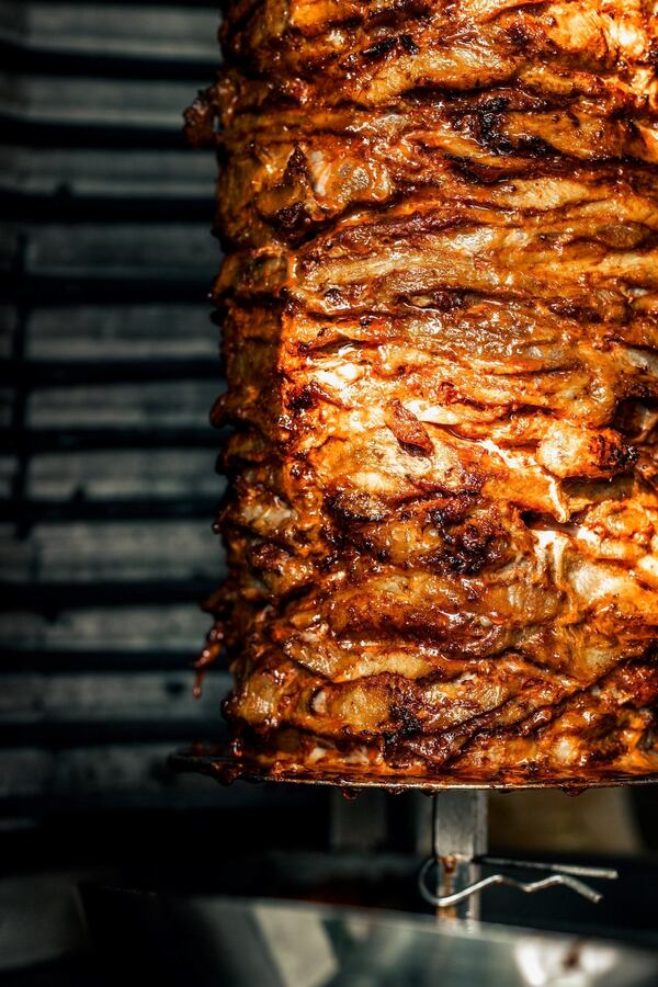 Rreal Tacos uses a rotating spit called a trompo to cook some of its meats. Courtesy of Rreal Tacos
