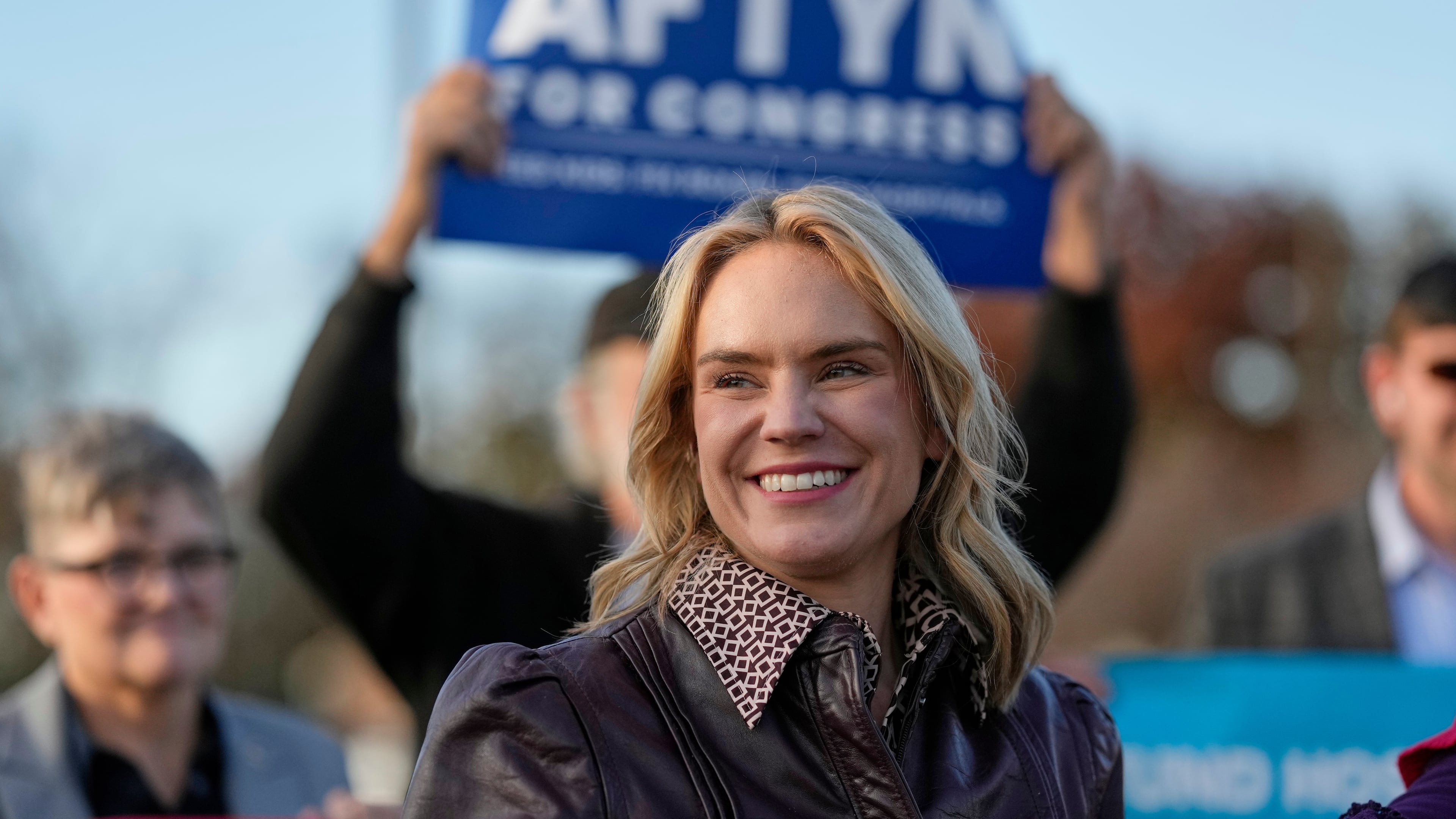 Democratic congressional candidate State Rep. Aftyn Behn, D-Nashville, attends a campaign event during the special election for the seventh district, Thursday, Nov. 13, 2025, Nashville, Tenn. (AP Photo/George Walker IV)