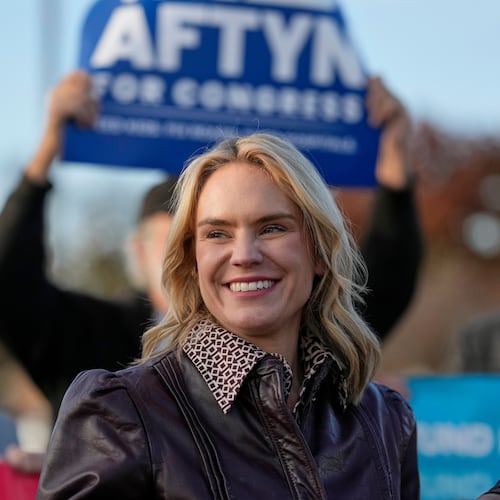 Democratic congressional candidate State Rep. Aftyn Behn, D-Nashville, attends a campaign event during the special election for the seventh district, Thursday, Nov. 13, 2025, Nashville, Tenn. (AP Photo/George Walker IV)