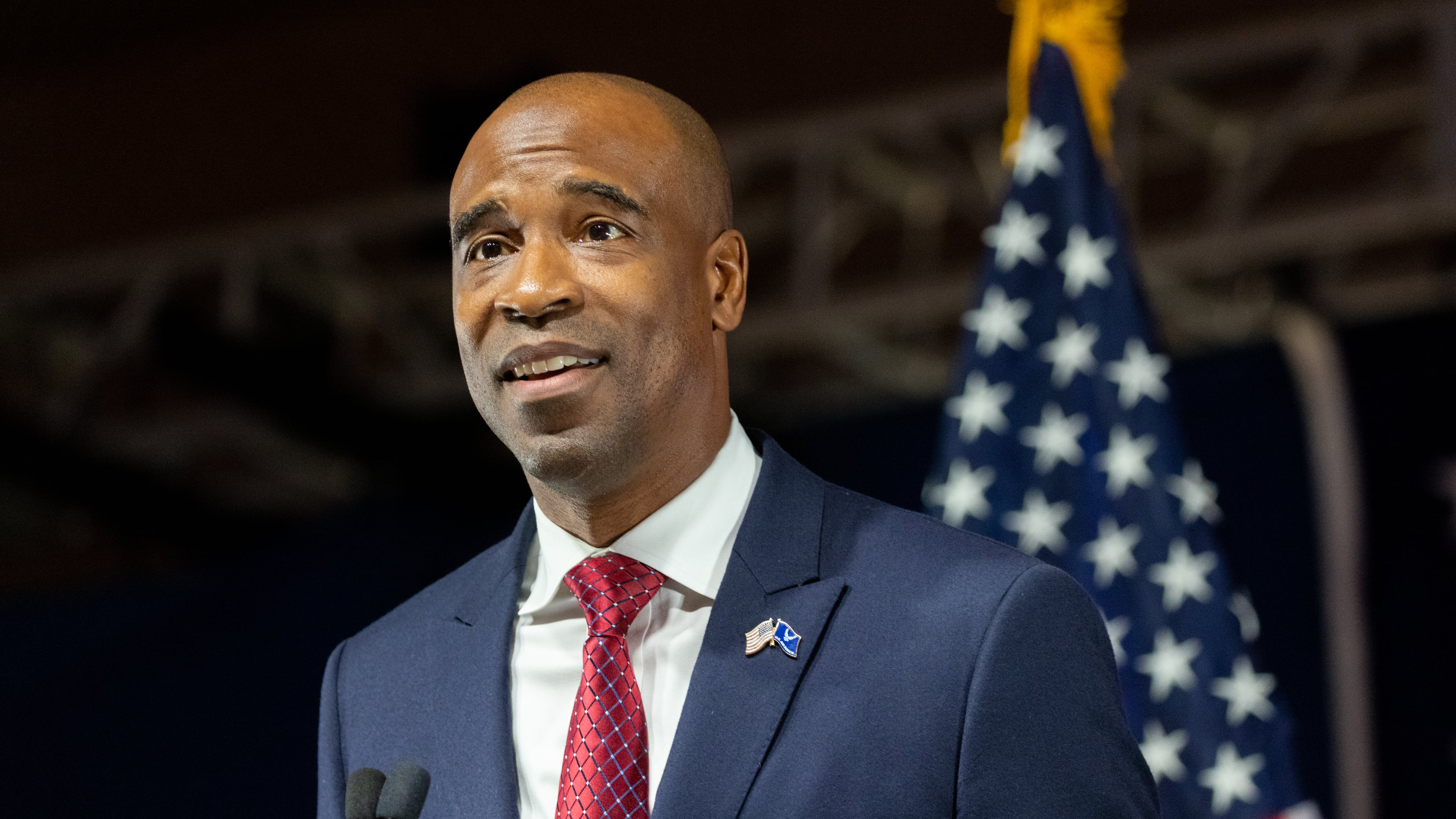 Kelvin King, a Republican, wants to be the next secretary of state in Georgia. (Nathan Posner for the AJC)