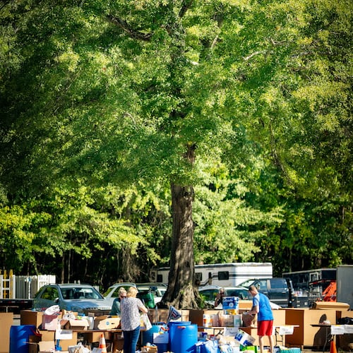 Volunteers from the equestrian community around Alpharetta recently mobilized and collected donations for hurricane ravaged areas of the Southeast. COURTESY