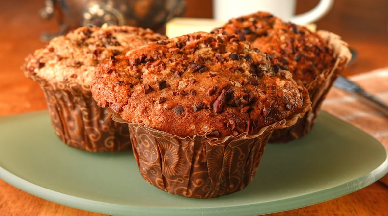 Proof Bakeshop’s Buckwheat Chocolate Chip Muffins. (Chris Hunt for The Atlanta Journal-Constitution)
