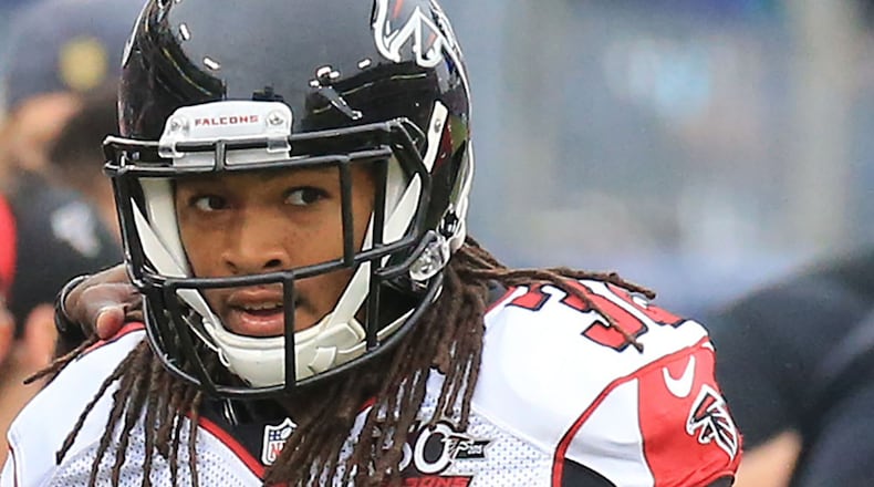 2015, Round 2, Pick 42: Jalen Collins, defensive back, appeared in 16 games his rookie season, making 17 solo tackles. What happened next? Collins was suspended for the first four games in 2016 for using performance enhancing drugs. He had 32 tackles and 2 interceptions in 8 games.