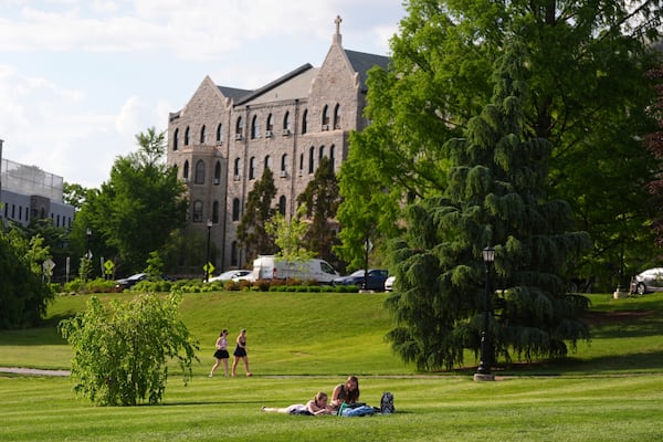 A general view of the Villanova University campus is seen, Thursday, May 8, 2025 in Villanova, Pa. (AP Photo/Matt Slocum)