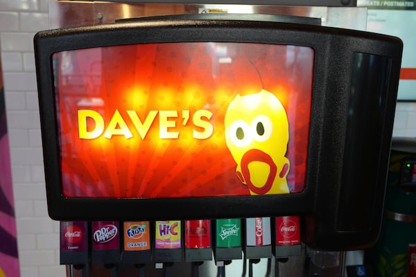 The Dave's Hot Chicken restaurant is seen in the Little Tokyo district of Los Angeles Monday, June 2, 2025. (AP Photo/Damian Dovarganes)