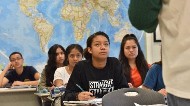 DeKalb County School District rehired a teacher fired from Cross Keys High School in 2016 after students there said she threatened to call immigration if they didn’t behave. Cross Keys’ student population is 86 percent Latino. (AJC FILE PHOTO)