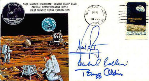 Neil Armstrong life insurance autograph.