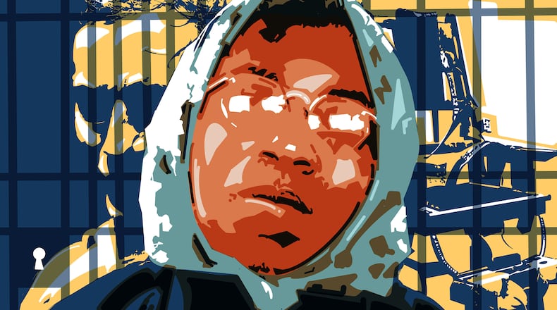 On Aug. 14, 1944, Lena Baker was convicted and sentenced to death by an all-white jury in Cuthbert, GA. They rejected Baker’s story that she feared for her life and killed in self-defense Ernest B. Knight, a rich white man whom she testified had regularly beaten and raped her. (Illustration by Richard Watkins/AJC)
