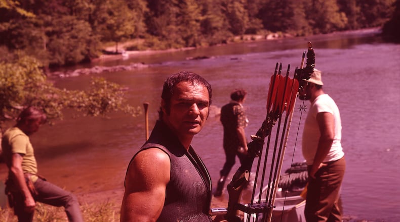 A buff Burt Reynolds on the north Georgia set of "Deliverance" on June 15, 1971. AJC archive photos: Kenneth Rogers