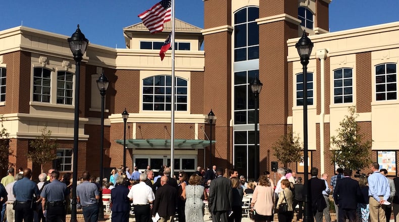 Lilburn dedicated its new City Hall and library Tuesday.