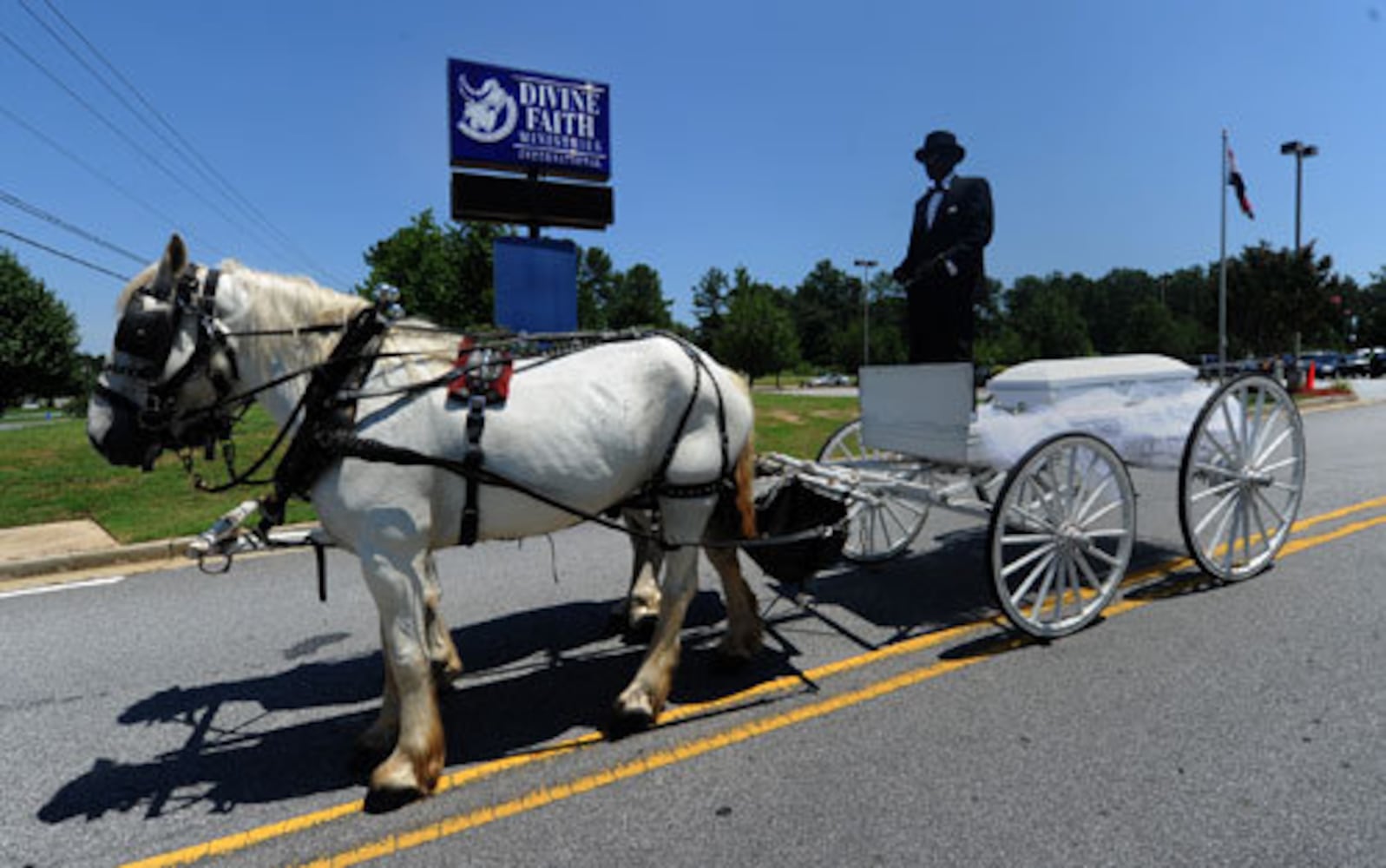 Mourners attend the funeral of Jazmin Green
