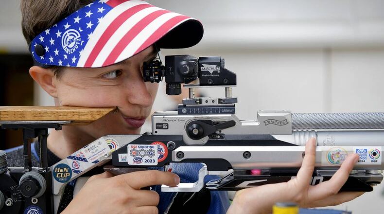 Sgt. Sagen Maddalena is heading into her second Olympic games and will be competing in both the 10m air rifle and 50m smallbore events. (Photo Courtesy of Darrell Roaden/Ledger-Enquirer)