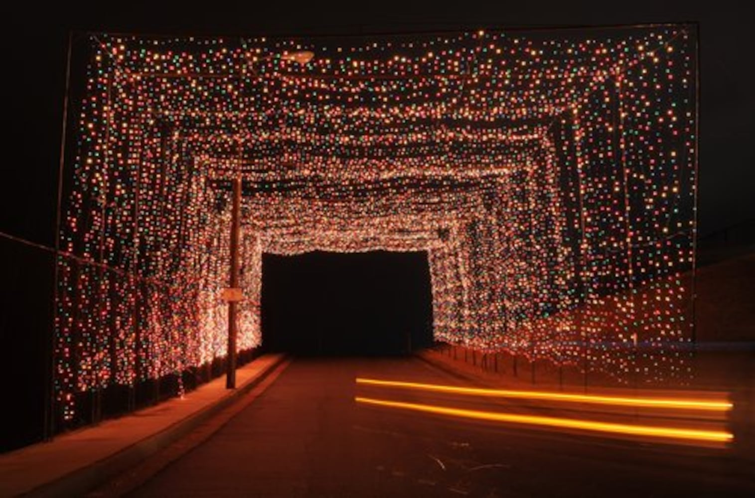 Holiday lights at Atlanta Motor Speedway