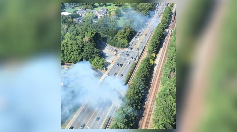 A series of brush fires affected MARTA trains in DeKalb County.
